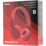 HAMA Слушалки с микрофон Freedom Lit Bluetooth On-Ear червени 0