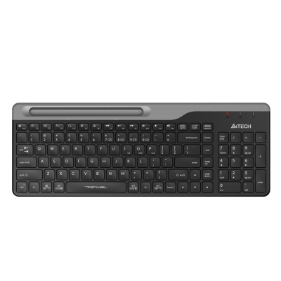 A4tech FBK25 Fsyler безжична клавиатура, стойка за телефон, черно със сиво, кирилизирана, Multi-mode