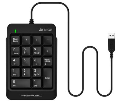A4tech FK 13P Цифрова клавиатура USB Slim, кабел 1,5м