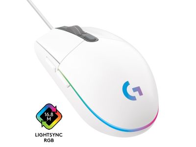 Кликни за увеличение Мишка геймърска Logitech G102 LIGHTSYNC, USB, бяла 0