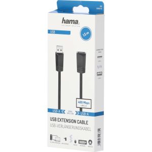 Удължител кабел A-A USB 2.0 1.5m 0